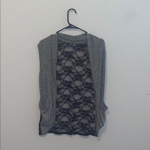 Lace Sleeveless Cardigan